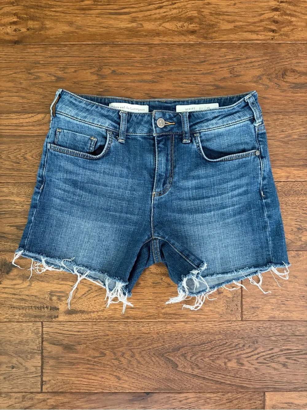 pilcro & the letterpress denim cutoff shorts